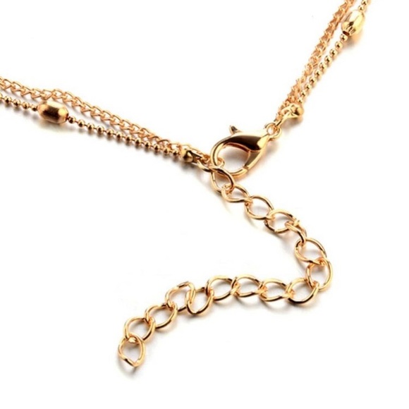 💞 Awesome BoHo heart double layered chain in gold or silver 💕 - Picture 7 of 16
